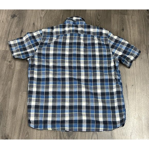 Woolrich Shirt Mens Large Blue Plaid Button Down Lightweight - Picture 6 of 6